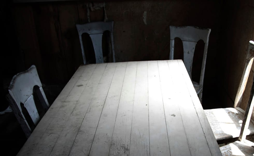 Old empty table