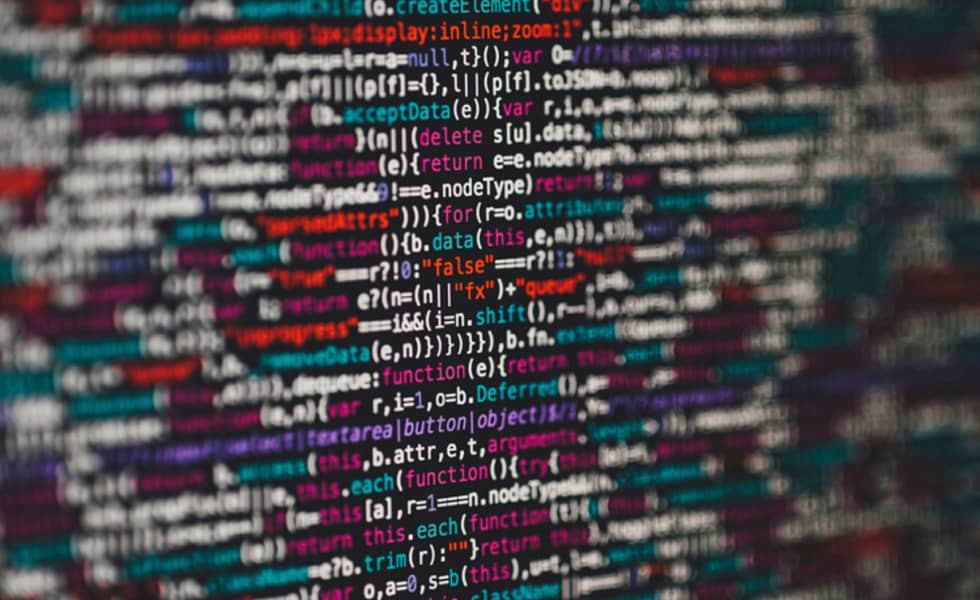 Endless computer code on a screen