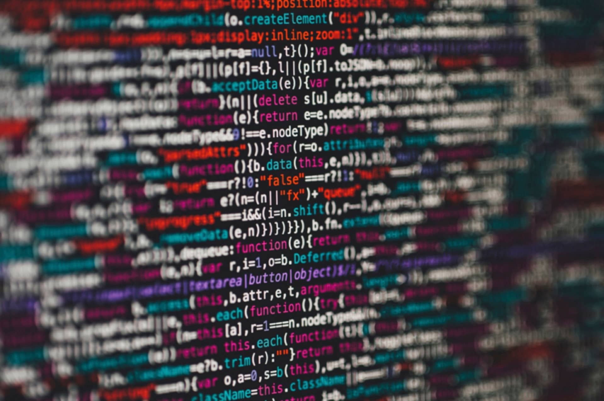 Endless computer code on a screen